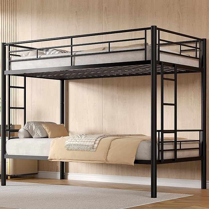 VECELO Bunk Bed Twin Over Twin, Metal Bunkbeds by VECELO