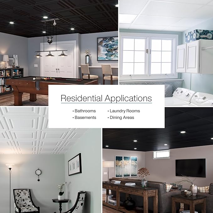Genesis 2ft x 4ft Stucco Pro Black Ceiling Tiles - Image 3