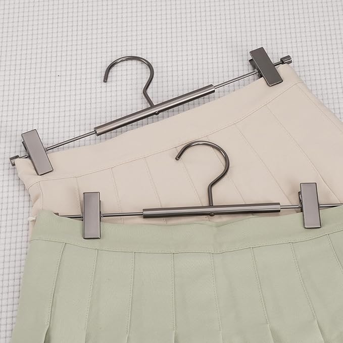 VWV 10-Pack Adjustable Women's Skirt and Pants Hangers, Space-Saving, Suitable - Image 7