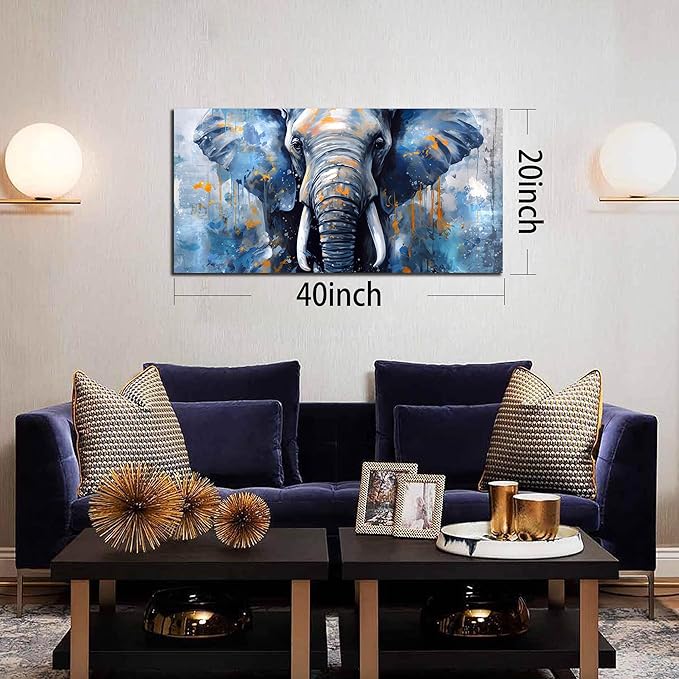 ENTANUB Elephant Wall Art for Lving room, Animal Canvas Wall Decor for Bedroom - Image 7