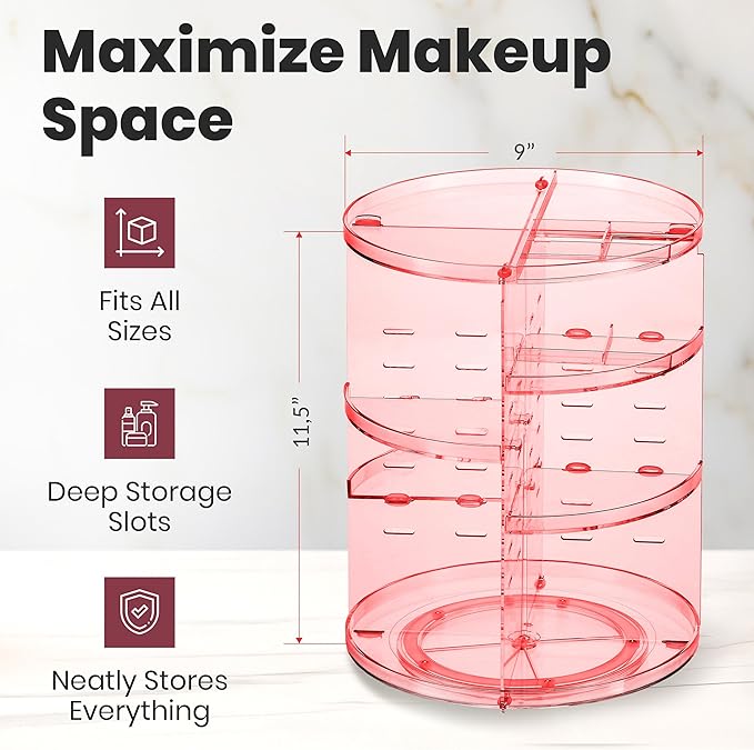 Masirs 360 Rotating Makeup Organizer - Image 2