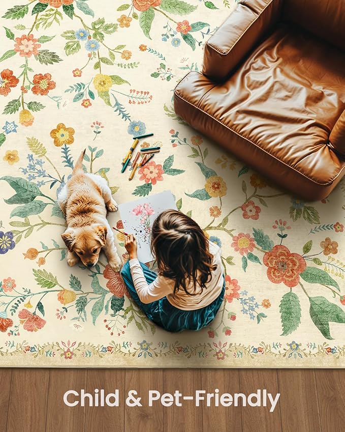 Amada 2.6x8 Washable Runner Rug, Non-Slip & Low-Profile Kitchen Area Rug - Image 6