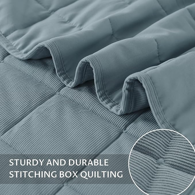 KASENTEX Twin Quilt Set 68"x86" – Soft Washed 3-Layer Lightweight Bedspread - Image 5