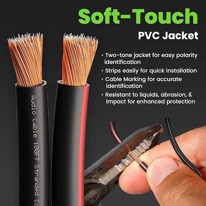 Speaker Wire 16 Gauge, GearIT Pro Series 16/2 AWG Speaker Cable Great Use - Image 5
