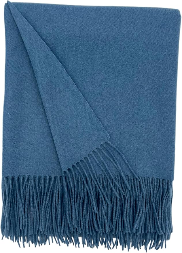 Alashan Cashmere Blend Ripple Finish Woven Throw by Alashan