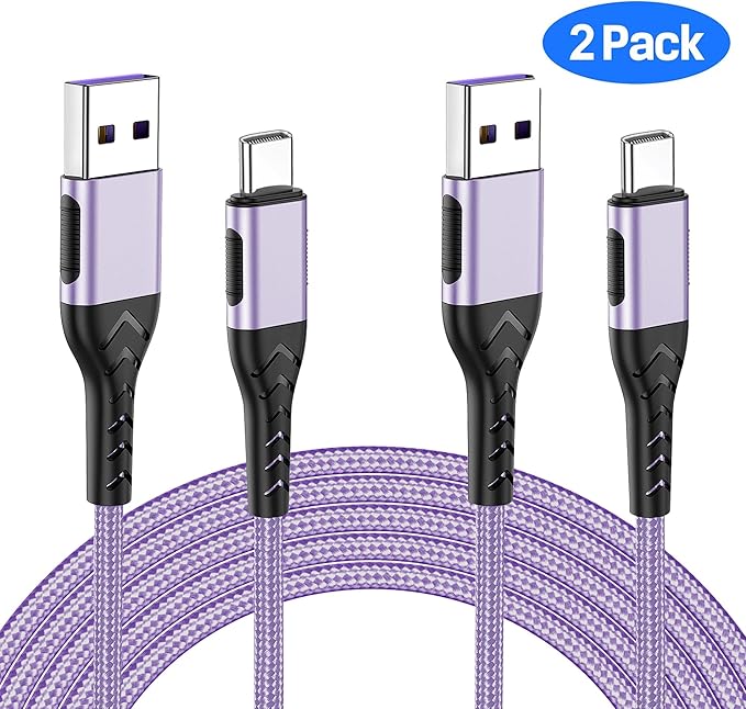 Durcord USB C Fast Charger Cable, 6 Foot Type C Charger Premium Nylon Braided - Image 2