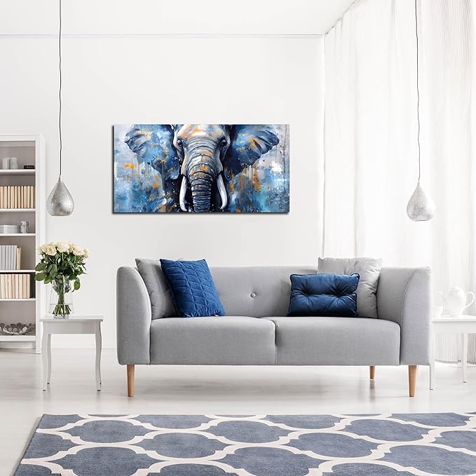 ENTANUB Elephant Wall Art for Lving room, Animal Canvas Wall Decor for Bedroom - Image 6