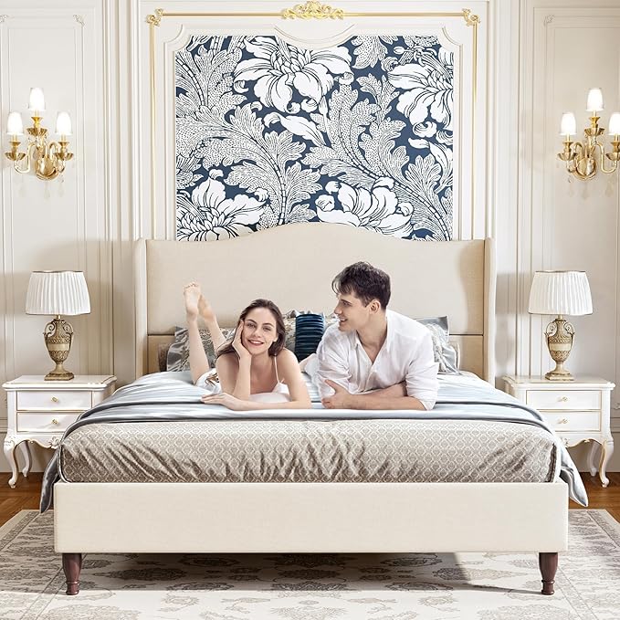 koorlian Full Size Bed Frame Upholstered Platform Bed - Image 8