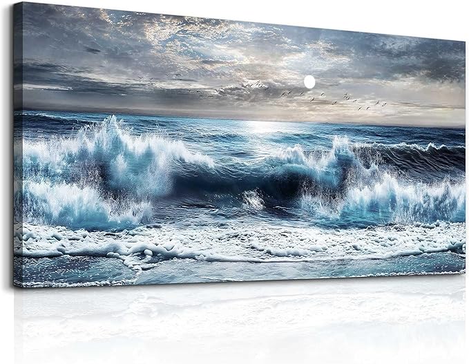 ERQINHUA Large Wall Art For Living Room Canvas Wall Decor For Bedroom Marine - Image 2
