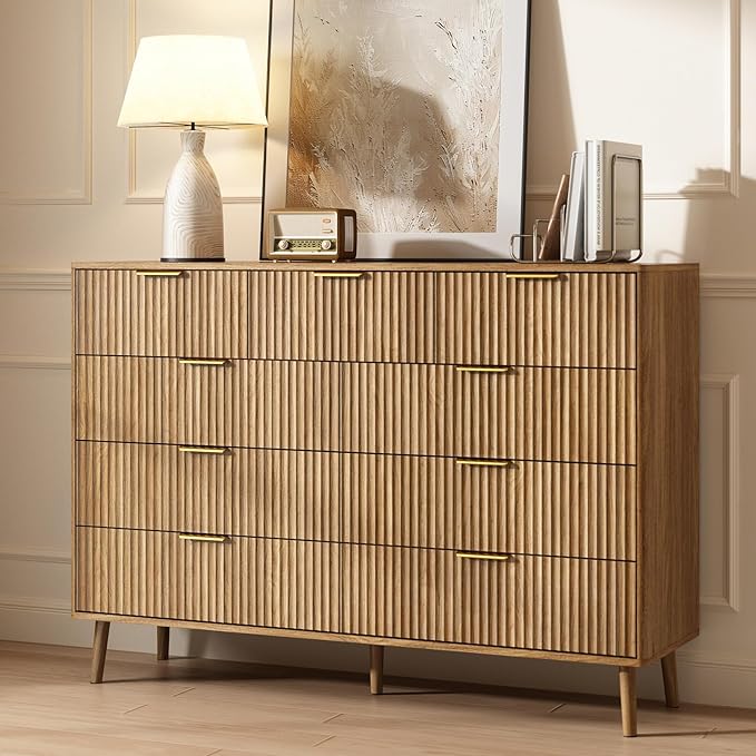 CARPETNAL Fluted 9 Drawer Dresser by CARPETNAL