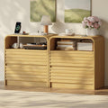 24" Wide Modern Fluted Nightstand by METOTI