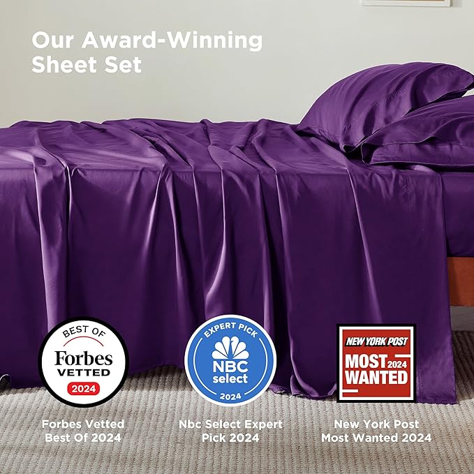 Bedsure Full Size Bed Sheets, Cooling Sheets, Rayon Derived from Bamboo - Image 2