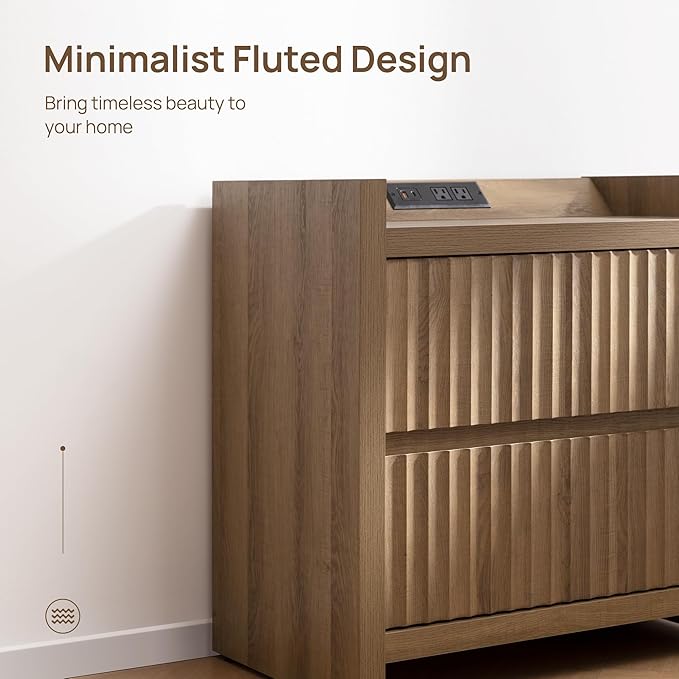 SICOTAS Night Stand Fluted Nightstands - Image 6