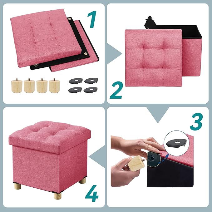BRIAN & DANY Ottoman with Storage, Small Storage Ottoman - Image 3