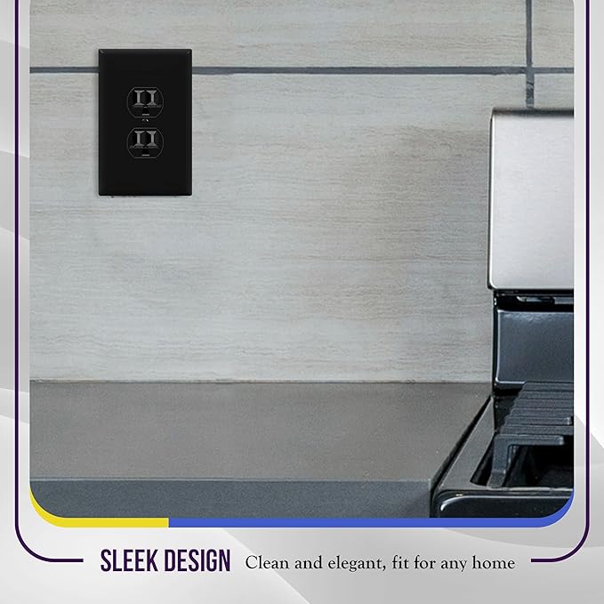 ENERLITES Duplex Receptacle Outlet Wall Plate, Jumbo Electrical Outlet Covers - Image 7