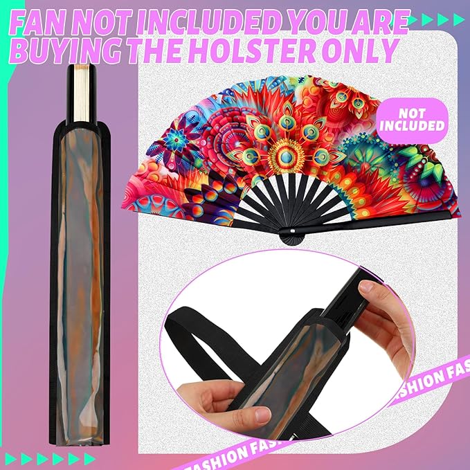 Summer Rave Fan Thigh Holster Rave Fan Holder Folding Hand Pouch Foldable - Image 6
