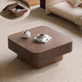 Square Small Coffee Table with Storage, Modern Wooden Coffee Table with Solid by FGXJY