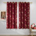 NICETOWN 2 Panels Christmas Red Curtains 52 x 63 Inch by NICETOWN