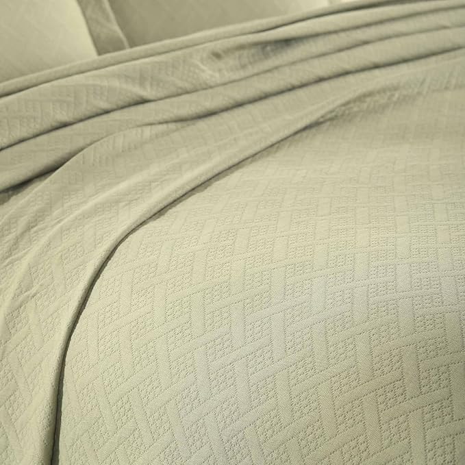Superior 100% Cotton Basket Weave Bedspread - Image 3