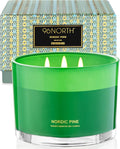 96NORTH Luxury Pine Soy Candle | Large 3 Wick Jar Candle | Up to 40 Hours by 96NORTH%C2%AE