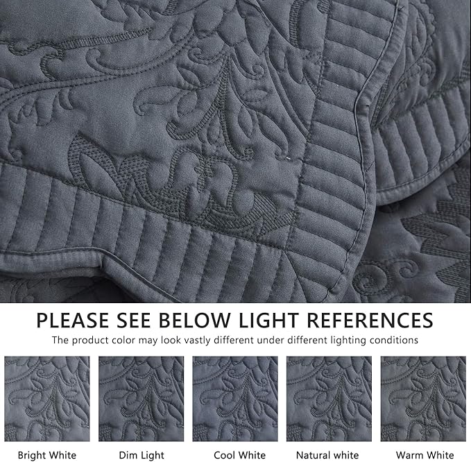 CHIXIN Oversized Bedspread Coverlet Set King Size - Image 3