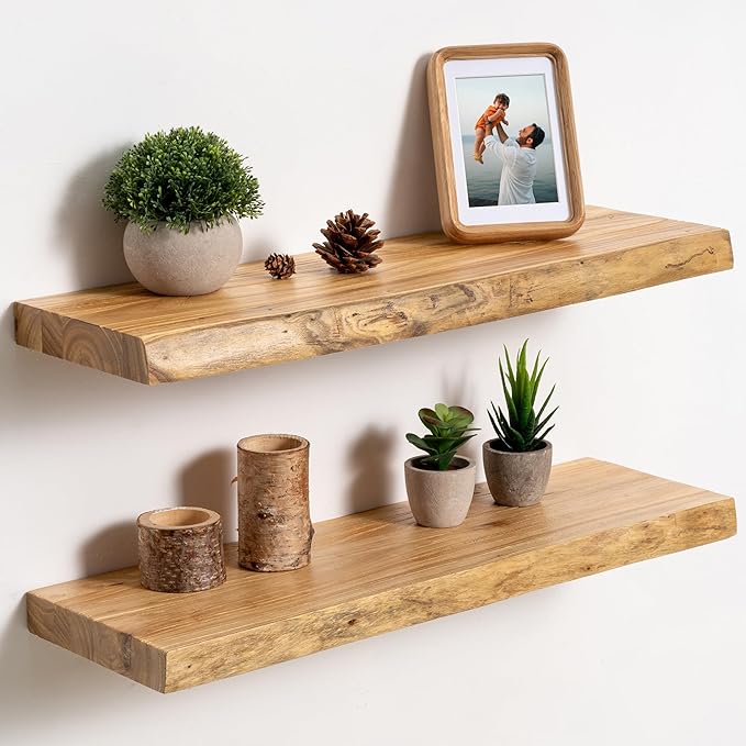 fuqing Live Edge Floating Shelves by Fuqing
