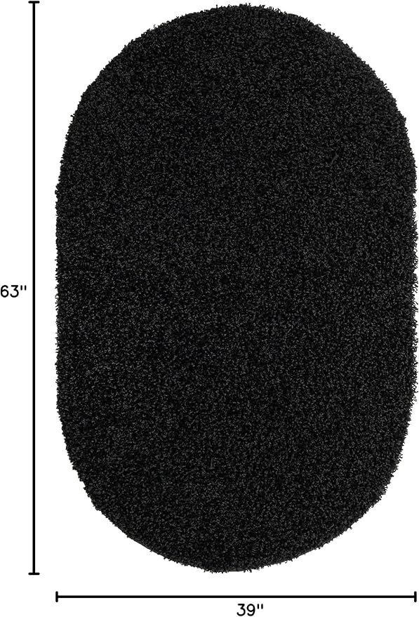 Unique Loom Solid Shag Collection Area Rug - Image 2