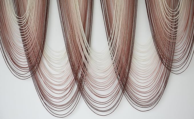 IOWER Macrame Wall Hanging Pink Dip-Dyed Large Macrame Wall Decor - Image 5