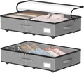 Under Bed Storage with Wheels, No Assemble Required 5.5 inches height grey by EASIERLIFEENJOYWORLDBEAUTY