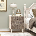 COSIEST Vintage Nightstand, Accent Bedside Table, Bedroom Furniture by COSIEST