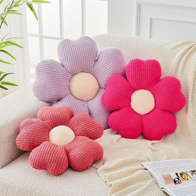 Kcvvcr Flower Throw Pillow, Cute Flower Shaped Pillow Decorative Throw Pillow - Image 3