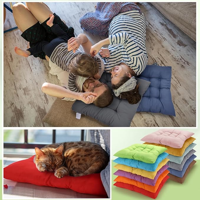 Geetery 24 Pcs Floor Pillows for Classroom Bulk Square Seating Cushions for - Image 7