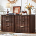 LEYAOYAO 23" Wide Fluted Farmhouse Night Stand Set of 2 by LEYAOYAO-Findtheshiningpointofyourideallife%EF%BC%81