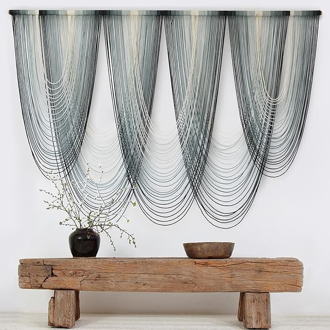 IOWER Large Macrame Wall Hanging Dip-Dyed Macrame Wall Decor Boho Wall Decor - Image 2
