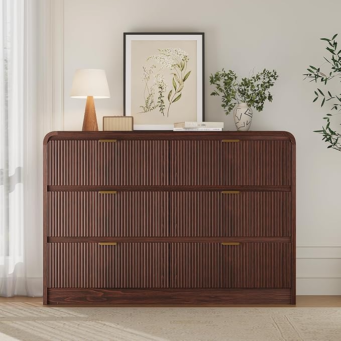 FURSUN Fluted 6 Drawers Dresser by FURSUN