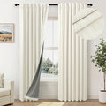 Pitalk 72 Inch Curtains for Living Room Black Out Linen Back Tab Loops Room by Pitalk