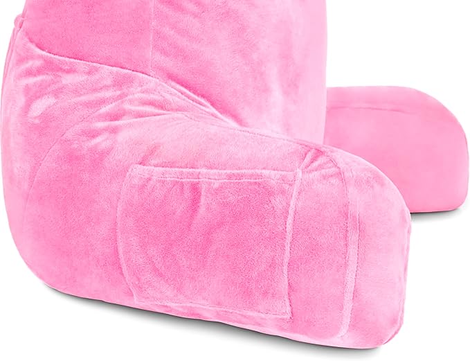 Husband Pillow Pink, Original Reading Pillow in Bed Rest Chair, Shredded Memory - Image 7