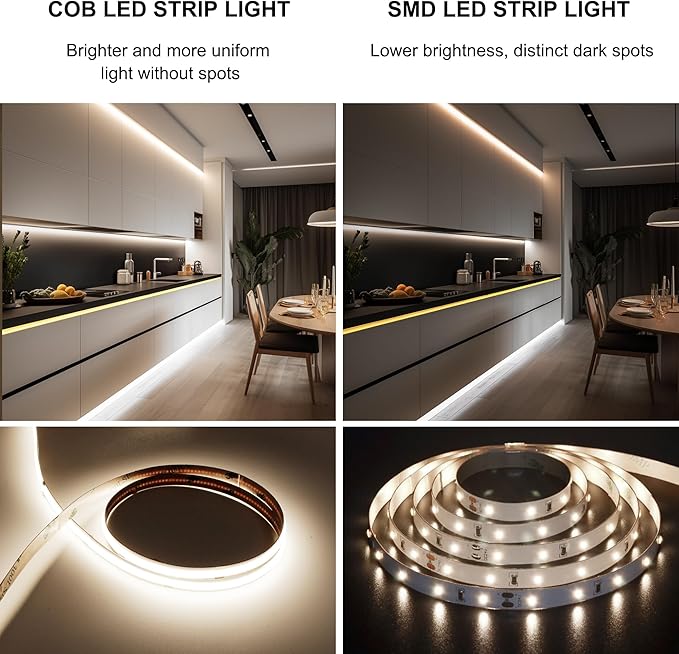 COB LED Strip Lights 5M, Touch Dimmable led Strips, 16.4ft LED Tape Lights - Image 6