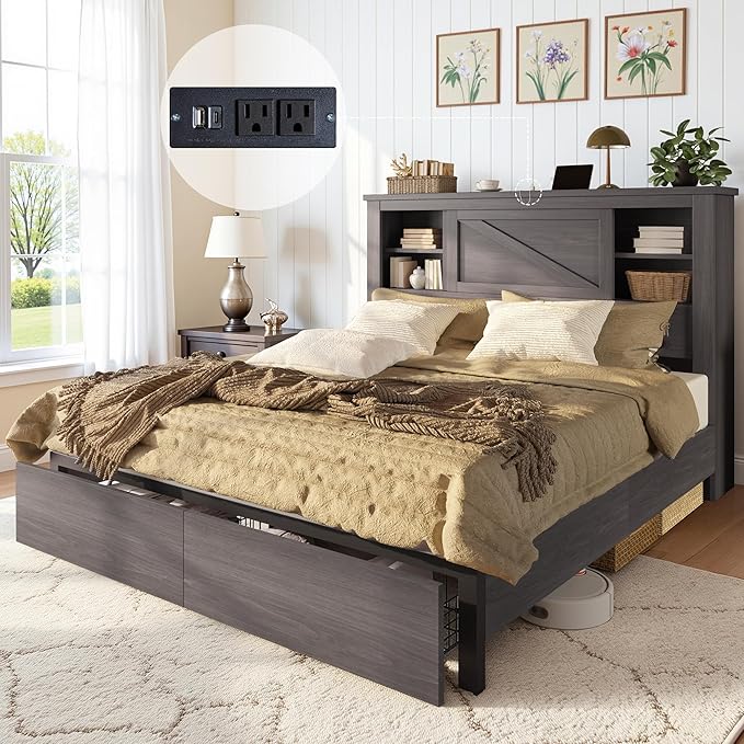 AMERLIFE 47.2" H Full Bed Frame by AMERLIFE
