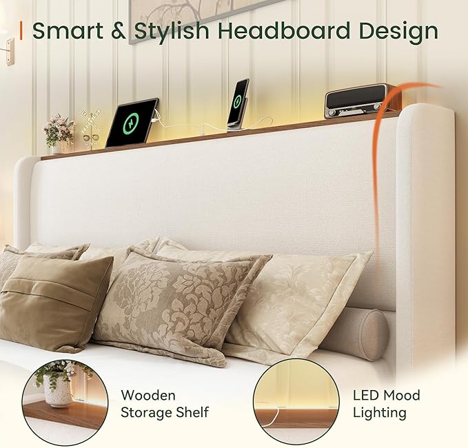 LARMACE Queen Size Bed Frame - Image 5