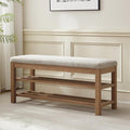 VKNOW Entryway Bench, 44.3” Upholstered Shoe Bench by VKNOW