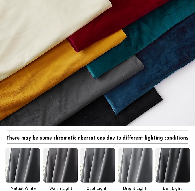 RYB Home Back Tabs Velvet Curtains - Image 7