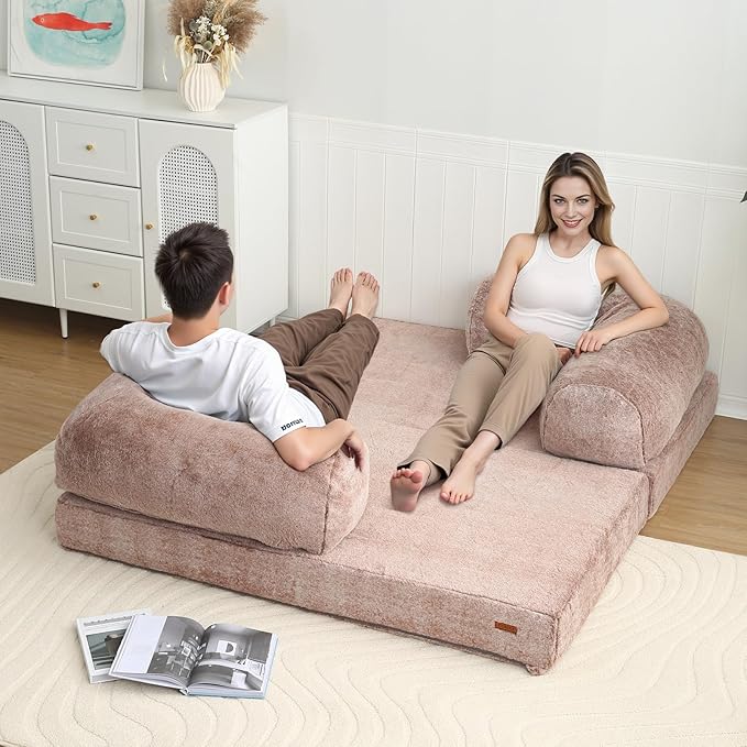 COMAX 4-in-1 Futon Sofa Bed, Queen Size Foldable Couch - Image 2