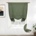 DriftAway Double Layer Linen Blackout Tie Up Curtains Thermal Insulated Fully by DriftAway