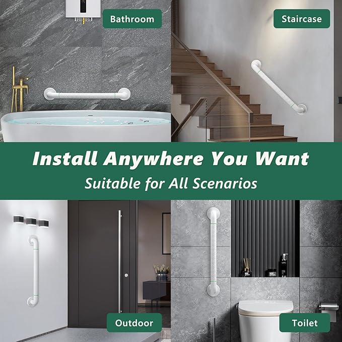 Grab Bars for Shower, 2 Pack 20 Inch Shower Handle Bath Grab Rails - Image 5