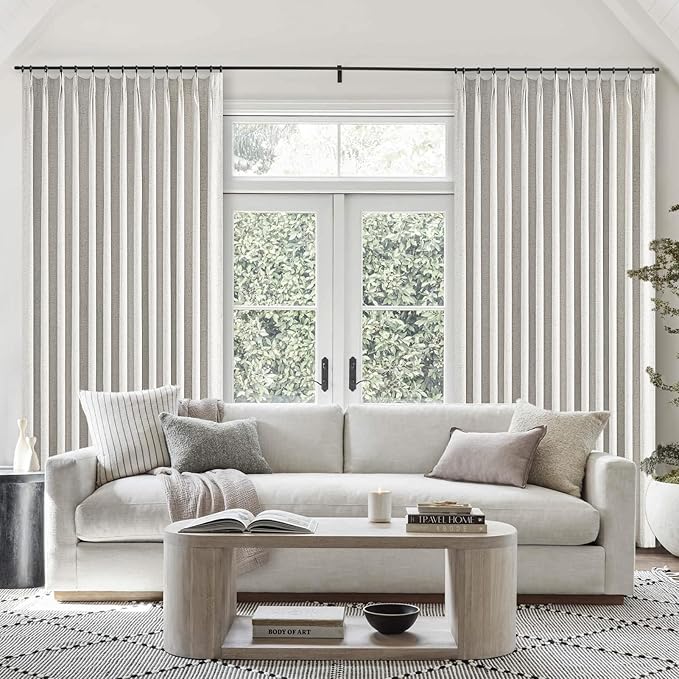 Topfinel Extral Wide Custom Sliding Door Curtains, Pinch Pleated 100% Blackout - Image 6