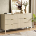 CARPETNAL Fluted 6 Drawer Dresser by CARPETNAL