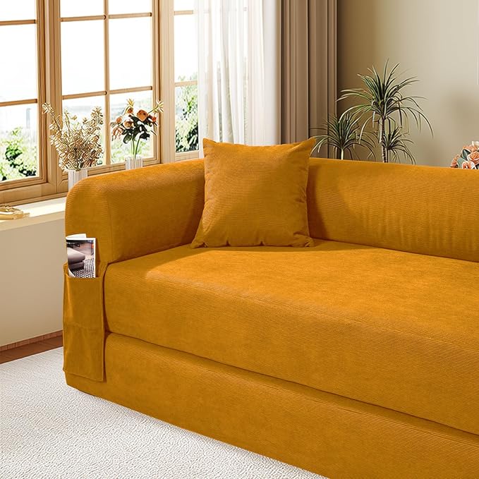Convertible Futon Sofa Bed, Queen Sleeper Sofa Bed, Compressed Couch in a Box - Image 2