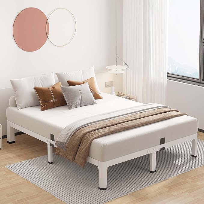 ROIL 10 Inch White Queen Bed Frame - Image 7