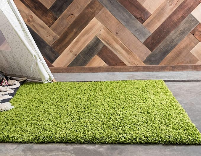 Unique Loom Solid Shag Collection Area Rug - Image 3